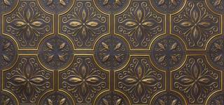 Brown And Gold Textured Panels - Antique Tiles