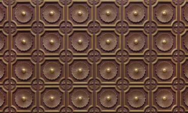 Chestnut And Gold Textured Panels - Antique Tiles