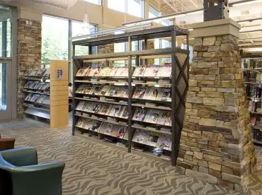Library interior decorated with Ridge Stone Sunset profile