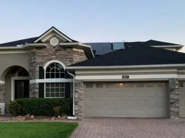 Contemporary house cladding in the Ridge Stone Ambleside profile